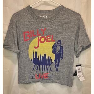 NWT Chaser Billy Joel Live Graphic Band Women’s Short Sleeve Crop T-Shirt S